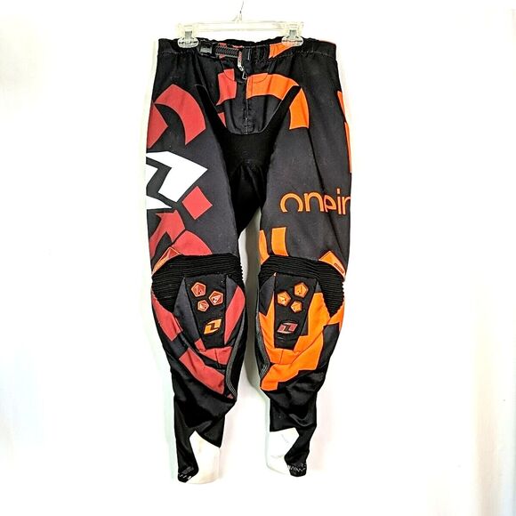 One Industries Defcon Off Road ATV Motocross Gear Pants Orange Red Men Size 30 - Picture 1 of 16